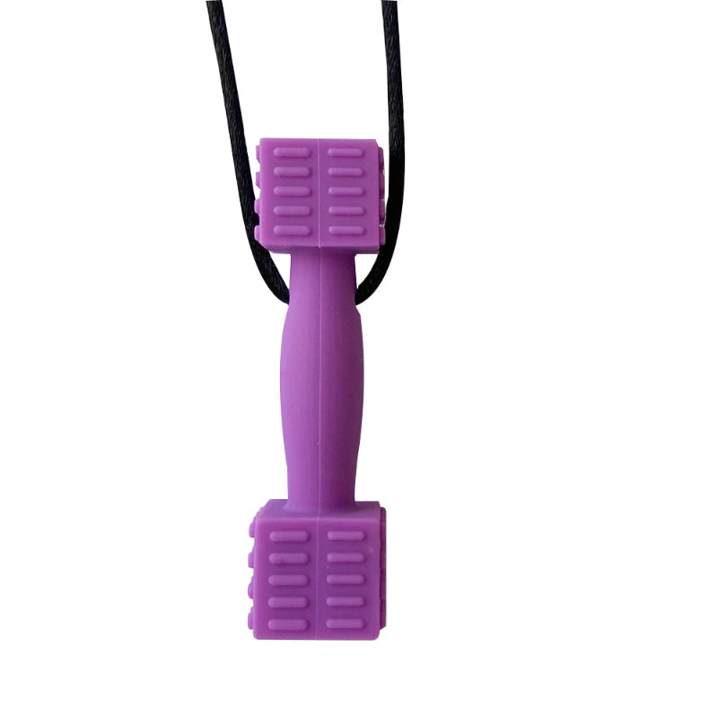1/6Pcs Sensory Chew Necklaces Dumbbell shape Chewable Silicone Necklaces for Kids with Autism, ADHD Special Oral Motor Need Atypical Journey Store