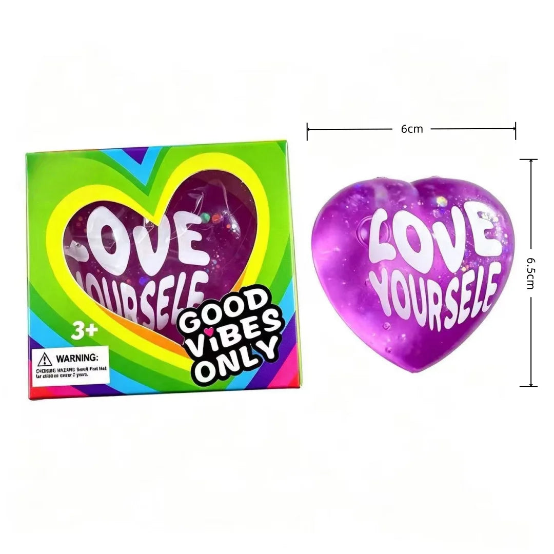 Heart-Shaped Squishy Toy, Soft and Comfortable to the Touch, Non-Sticky, Quick to Bounce Back, Cute and Compact, Portable Palm-Sized Toy. Size: 4Cm*3.8Cm/6.5Cm*6Cm Atypical Journey Store