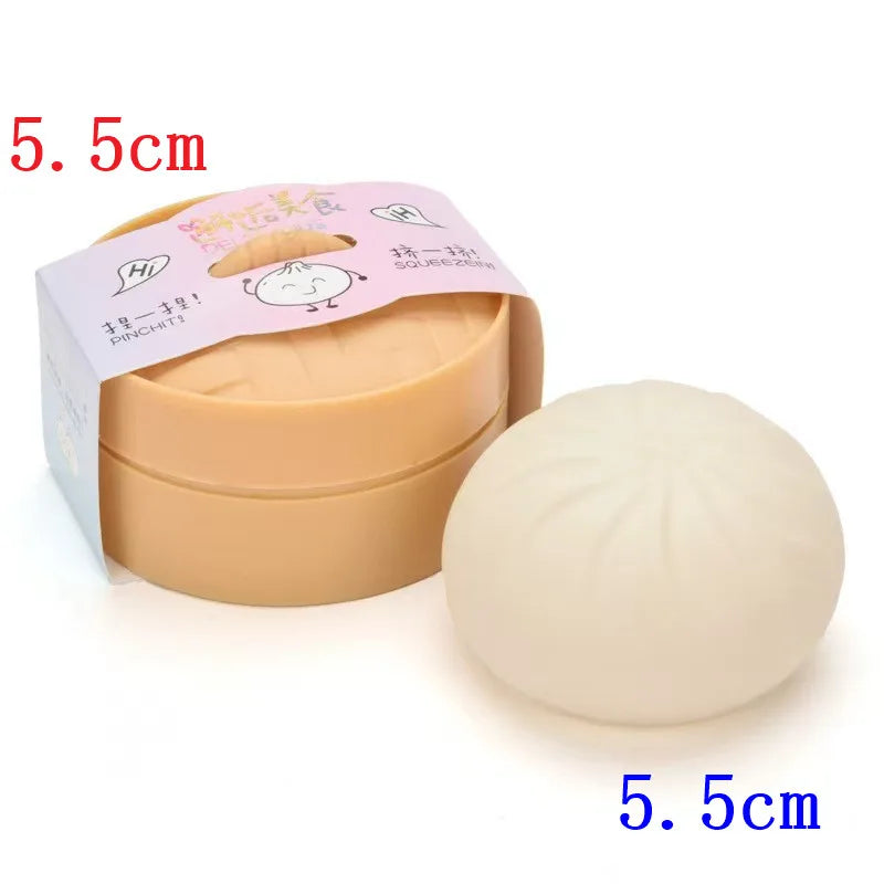 5.5/8.5cm Stress 1-12Pcs Dumpling Squash Toy Dampaline Squishy with Box Dumplings Sensory Squeeze Toy for  Relief Gift Birthday Atypical Journey Store
