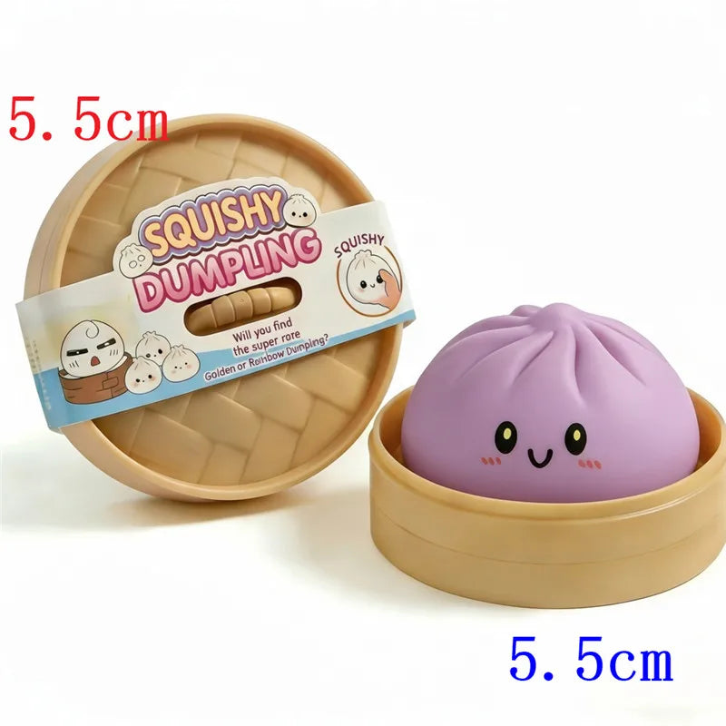 5.5/8.5cm Stress 1-12Pcs Dumpling Squash Toy Dampaline Squishy with Box Dumplings Sensory Squeeze Toy for  Relief Gift Birthday Atypical Journey Store