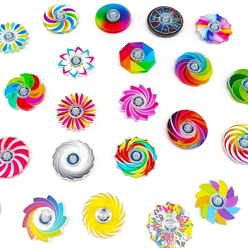5/10/20pcs Mini Rainbow Fidget Spinner Sensory Stress Relief Toys Atypical Journey Store