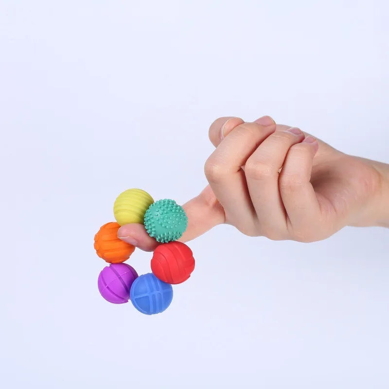 6pcs AHDH Silicone Magnetic Ball Stress Relief Toy Finger Stress Relief Educational Toy Novelty Magnetic Fidget Roller Atypical Journey Store