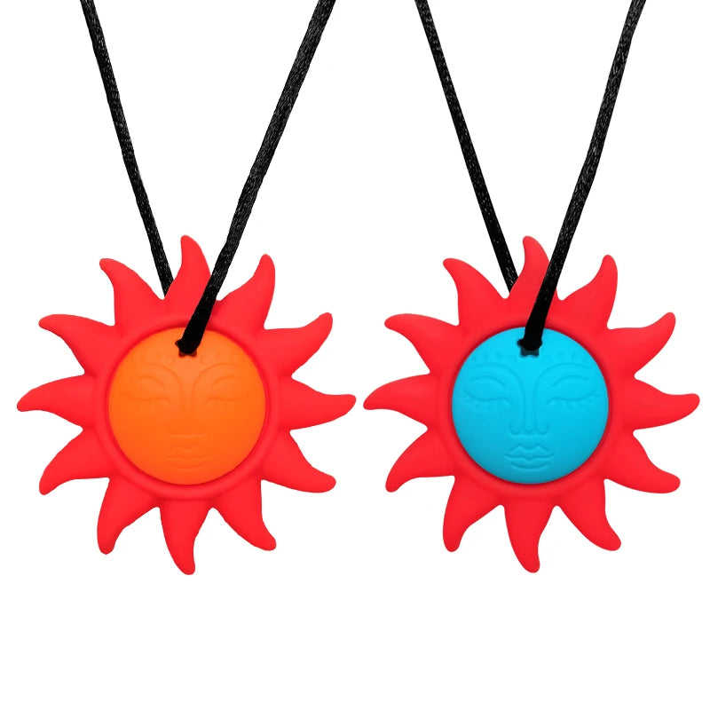 New Creative Sun Goddess Silicone Necklace for Children Fashion Chewable Teether Necklaces Girls Series Jewelry Gift Atypical Journey Store