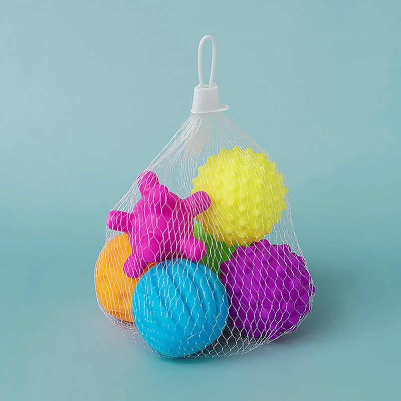 6Pcs Baby Toys Sensory Balls For Children Textured Hand Touch Ball Soft Massage Ball Infant Rattle Senses Toys Educational Bath Atypical Journey Store