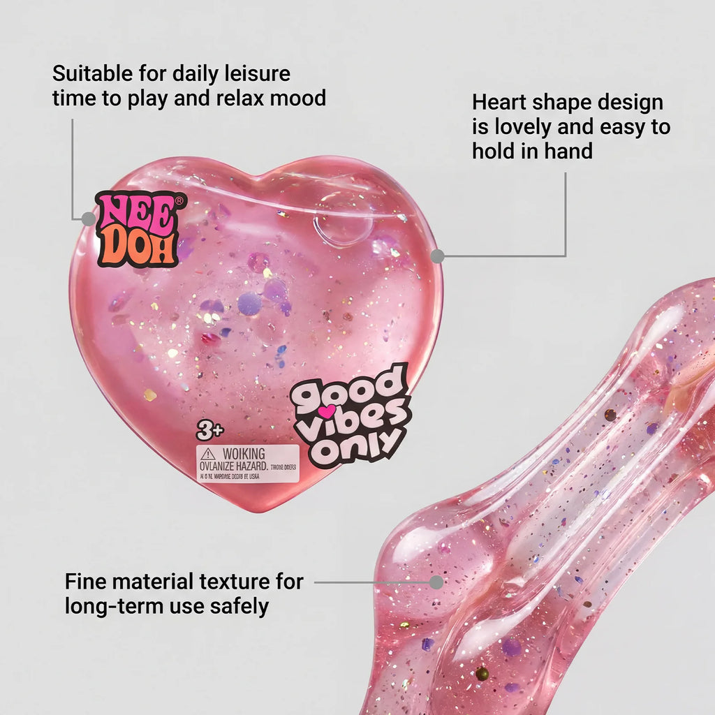 Heart-Shaped Squishy Toy, Soft and Comfortable to the Touch, Non-Sticky, Quick to Bounce Back, Cute and Compact, Portable Palm-Sized Toy. Size: 4Cm*3.8Cm/6.5Cm*6Cm Atypical Journey Store