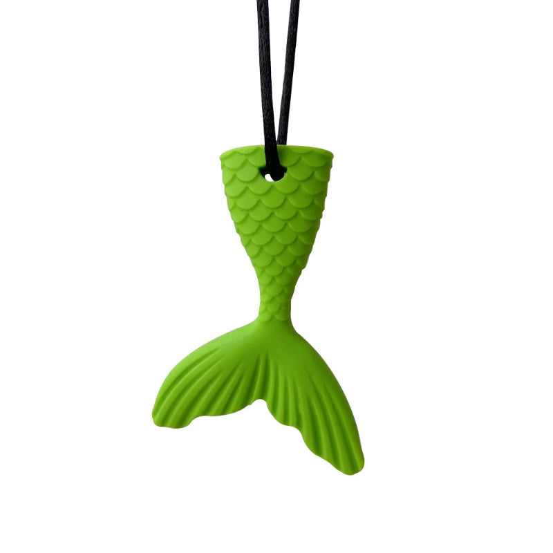 1pcs Silicone Teether Kids Chew Necklace Sensory Chewy Pendant Oral Motor Toys Therapy Tools for Autism ADHD chidren's goods Atypical Journey Store