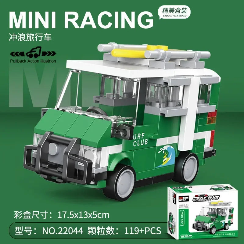Racing Car Bus Engineering Vehicle Ambulance Pull Back Model Building Blocks Brick Toys Children Boys Compatible With Lego Atypical Journey Store