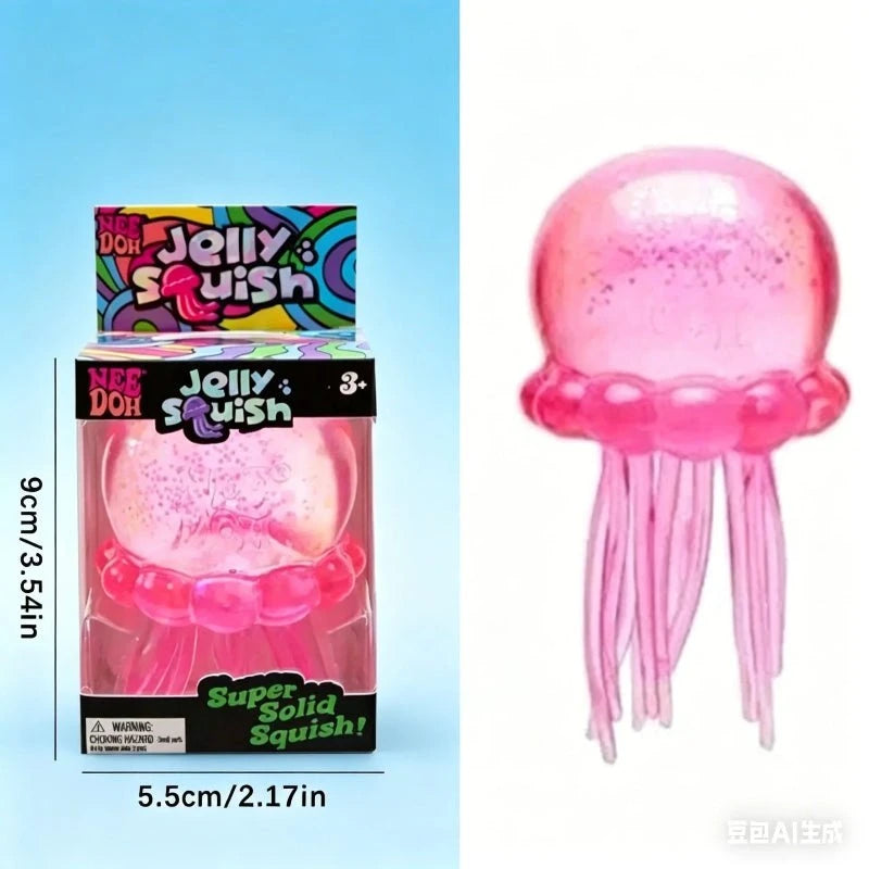 NeeDoh Jelly Squish Stress Toy - Jellyfish Fidget & Sensory Squeeze for Anxiety Relief Atypical Journey Store