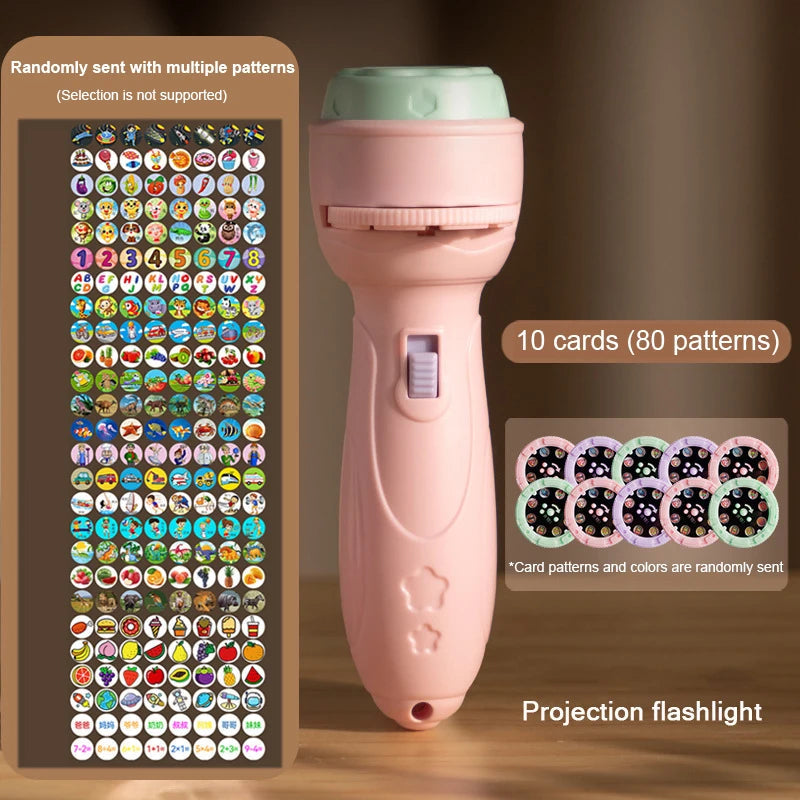 Educational Projector Flashlight Toy for Kids - Luminous Cartoon Patterns for Early Learning and Development Atypical Journey Store