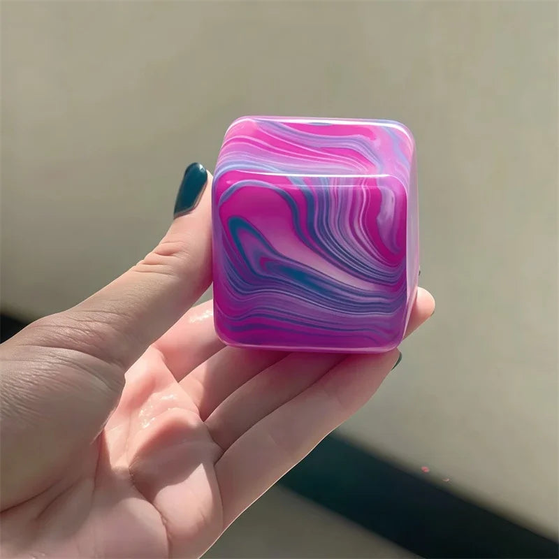 Nice Cube Rainbow Marbled Sensory Toy Maltose Stuffed Slow Rising Anxiety Relief Hand Exercise Ball ADHD Autism for Adults Gift Atypical Journey Store