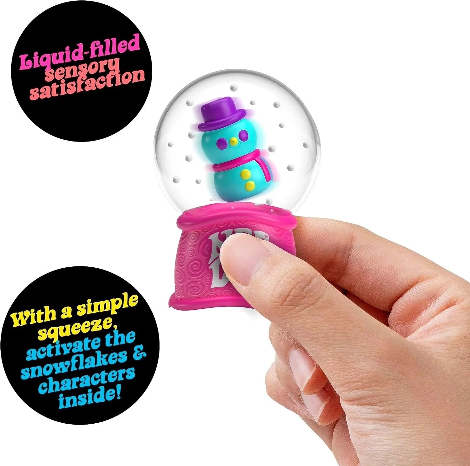 NeeDoh Squish Flow Snow Globe Crunch Crunch Stress Relief Toy Squeeze Toy Nice Cube Sensory Toy for Adults Gifts Atypical Journey Store