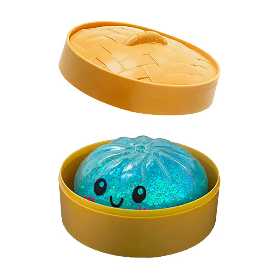 New 1-12pcs Glitter Dumpling Glitter Dumpling Squishy with Box Dumplings Sensory Squeeze Toy for Stress Relief Toys Atypical Journey Store