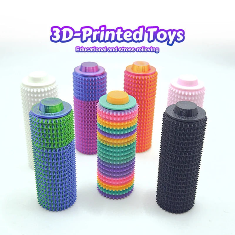 Sensory Roller Fidget Toy Clicker Tactile Spikes for Anxiety Stress Relief Pain Stimming Autism Over Stimulation with Lanyard Atypical Journey Store
