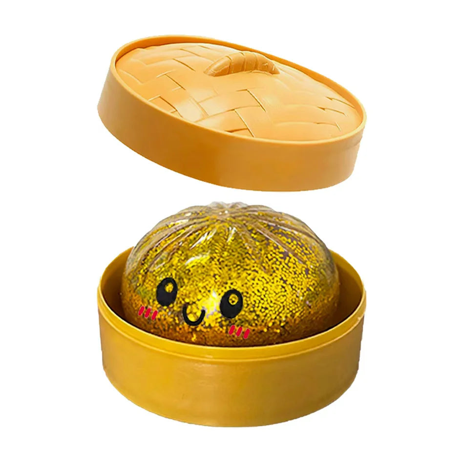 New 1-12pcs Glitter Dumpling Glitter Dumpling Squishy with Box Dumplings Sensory Squeeze Toy for Stress Relief Toys Atypical Journey Store