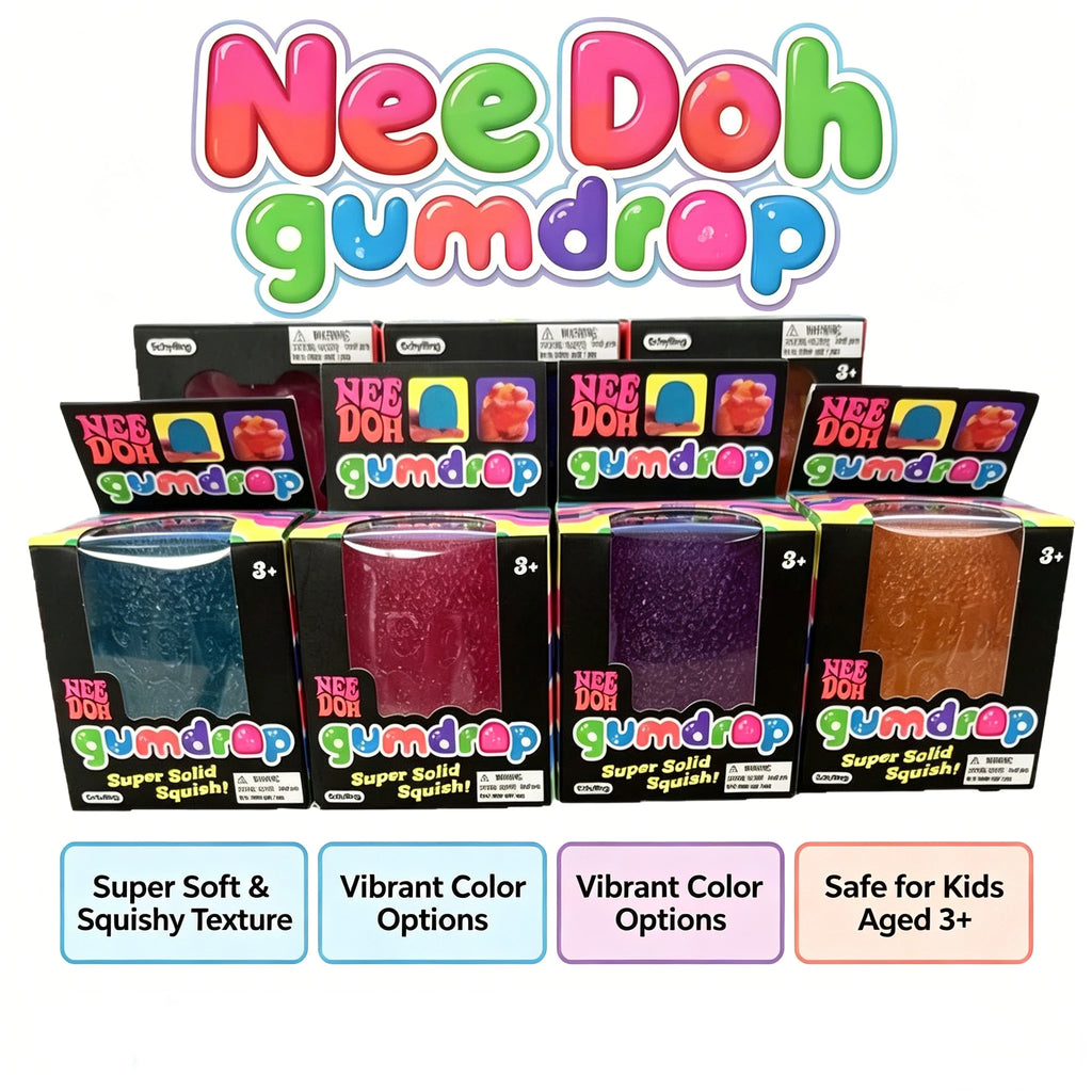 Schylling Mini Candy NeeDoh Gumdrop Soft Sensory Fidget Toy Stress Relief Squeeze Ball Blind Box Atypical Journey Store