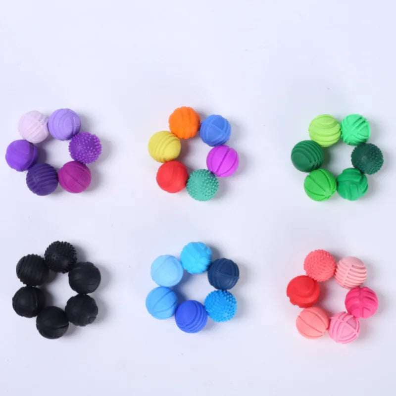 6pcs AHDH Silicone Magnetic Ball Stress Relief Toy Finger Stress Relief Educational Toy Novelty Magnetic Fidget Roller Atypical Journey Store