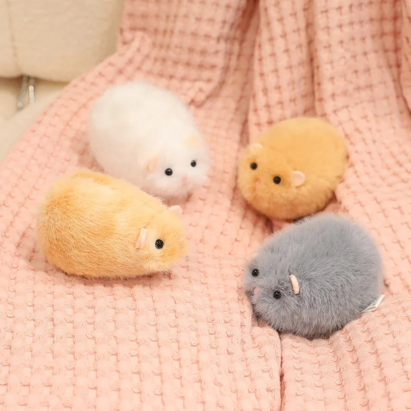 13/35CM Cute Golden hamster Plush Pillow Toys Soft Stuffed Pet Animal Doll Small Mouse Pendant Keychain Funny Gifts for Kids Atypical Journey Store
