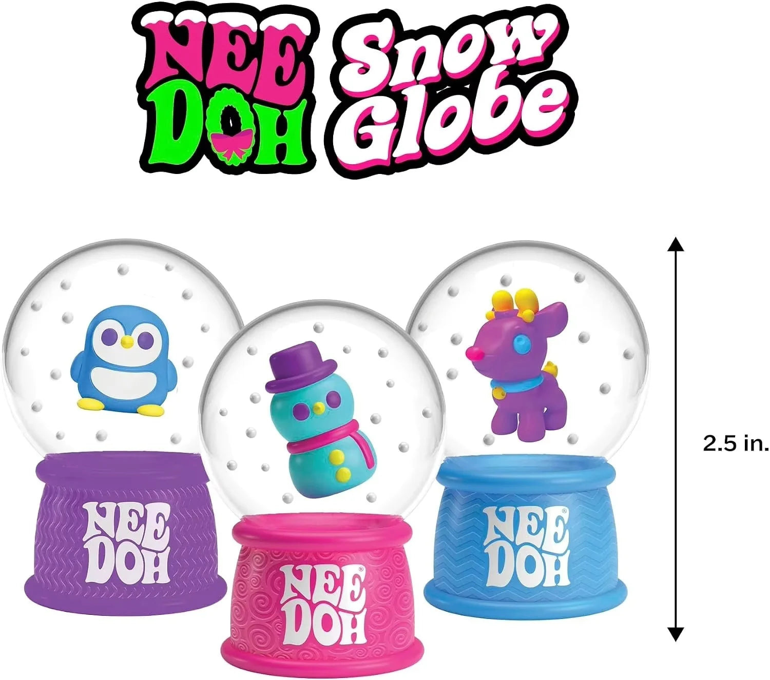 NeeDoh Squish Flow Snow Globe Crunch Crunch Stress Relief Toy Squeeze Toy Nice Cube Sensory Toy for Adults Gifts Atypical Journey Store