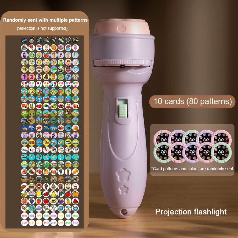 Educational Projector Flashlight Toy for Kids - Luminous Cartoon Patterns for Early Learning and Development Atypical Journey Store
