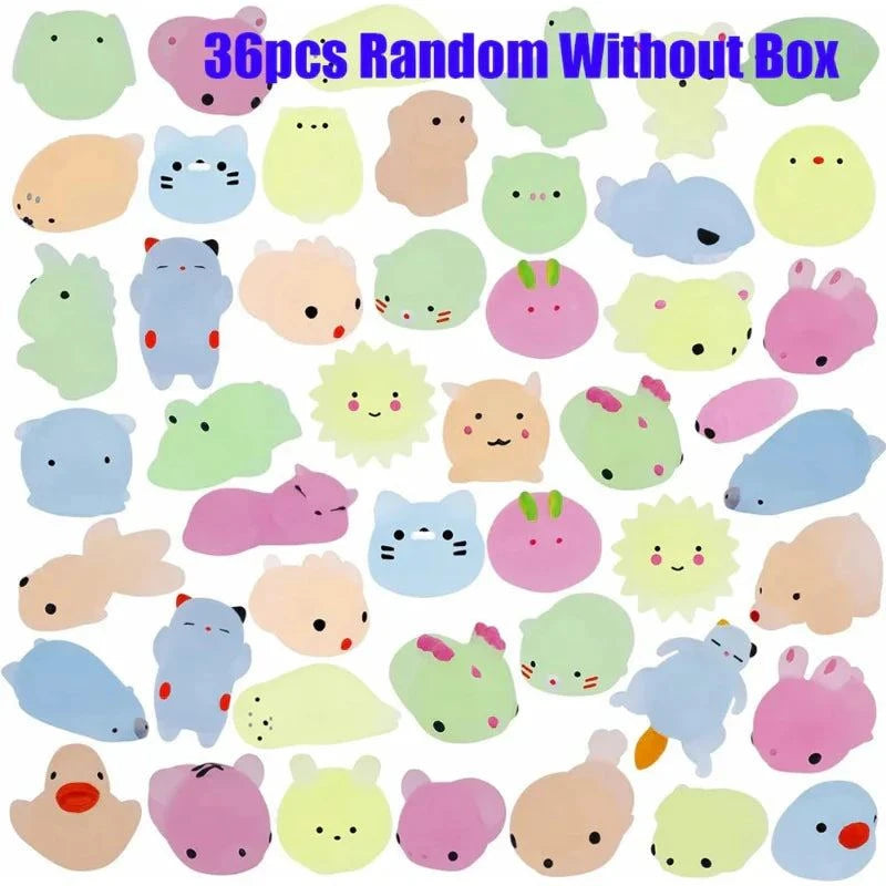 Squishy Kawaii Glow in The Dark Mochi Animal Toys for Kids - 12/36PCS Atypical Journey Store