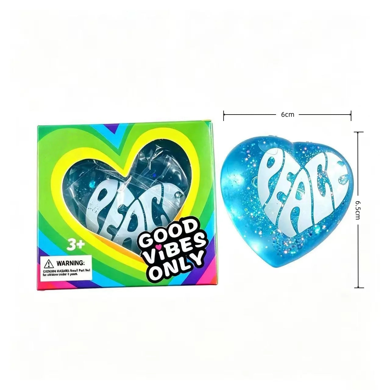 Heart-Shaped Squishy Toy, Soft and Comfortable to the Touch, Non-Sticky, Quick to Bounce Back, Cute and Compact, Portable Palm-Sized Toy. Size: 4Cm*3.8Cm/6.5Cm*6Cm Atypical Journey Store