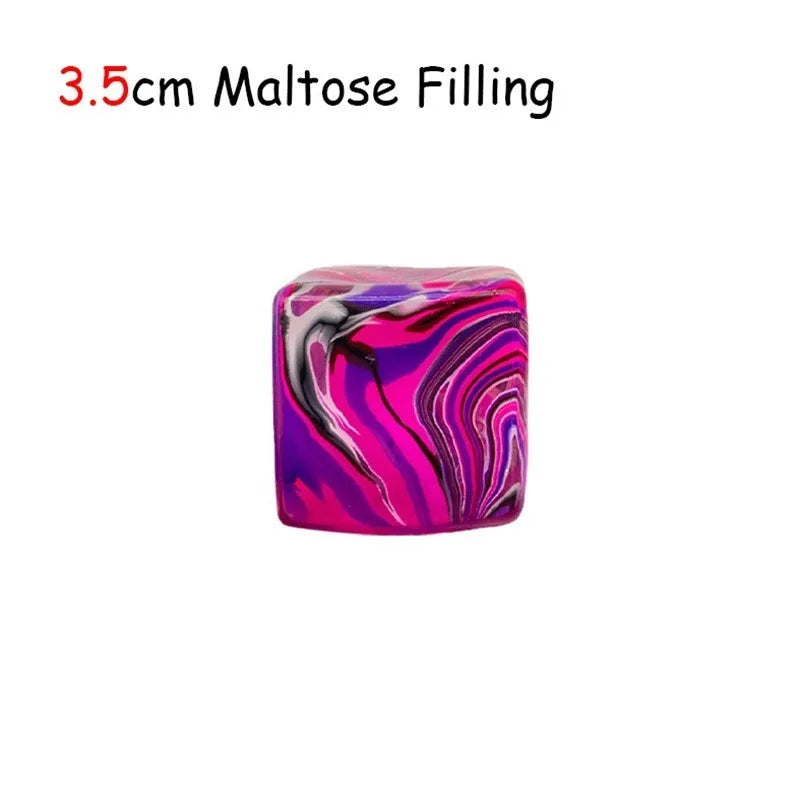Nice Cube Rainbow Marbled Sensory Toy Maltose Stuffed Slow Rising Anxiety Relief Hand Exercise Ball ADHD Autism for Adults Gift Atypical Journey Store