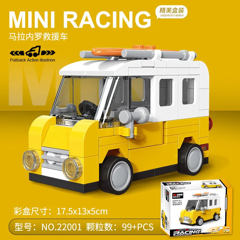 Racing Car Bus Engineering Vehicle Ambulance Pull Back Model Building Blocks Brick Toys Children Boys Compatible With Lego Atypical Journey Store