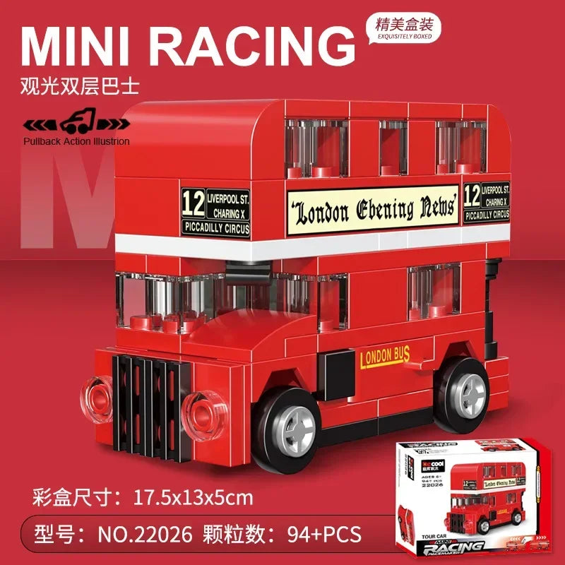 Racing Car Bus Engineering Vehicle Ambulance Pull Back Model Building Blocks Brick Toys Children Boys Compatible With Lego Atypical Journey Store