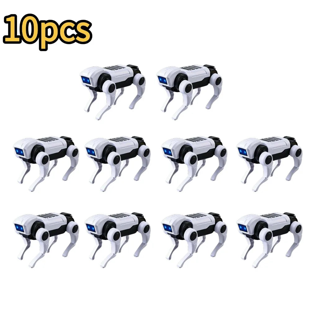 1-10PCS DIY Assembly RC Robot Dog Toy Remote Control Mechanical Robot Kit Science Teaching Model Electric Set Gift For Boys Kids