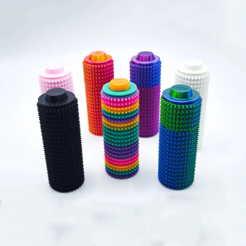 Sensory Roller Fidget Toy Clicker Tactile Spikes for Anxiety Stress Relief Pain Stimming Autism Over Stimulation with Lanyard Atypical Journey Store