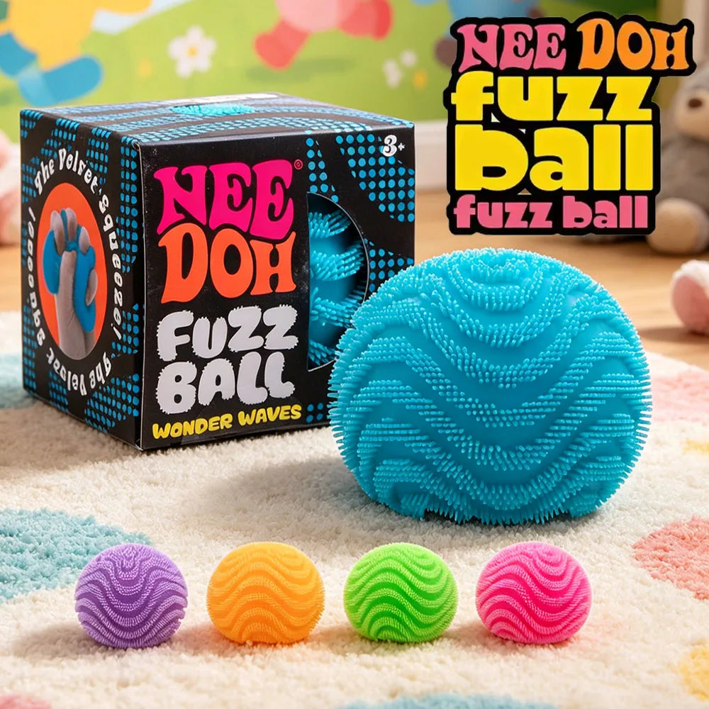 NeeDoh Fuzz Ball Blind Box Series Desktop Ornament Stress Relief Toys Suitable For People Under Pressure Fun Soft Stress Ball Atypical Journey Store