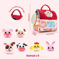 Montessori Plush Barn Sensory Toy Set with Farm Animals for Babies Atypical Journey Store