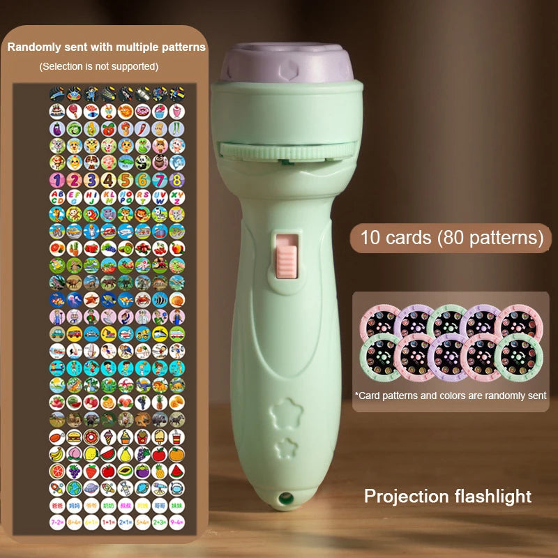 Educational Projector Flashlight Toy for Kids - Luminous Cartoon Patterns for Early Learning and Development Atypical Journey Store