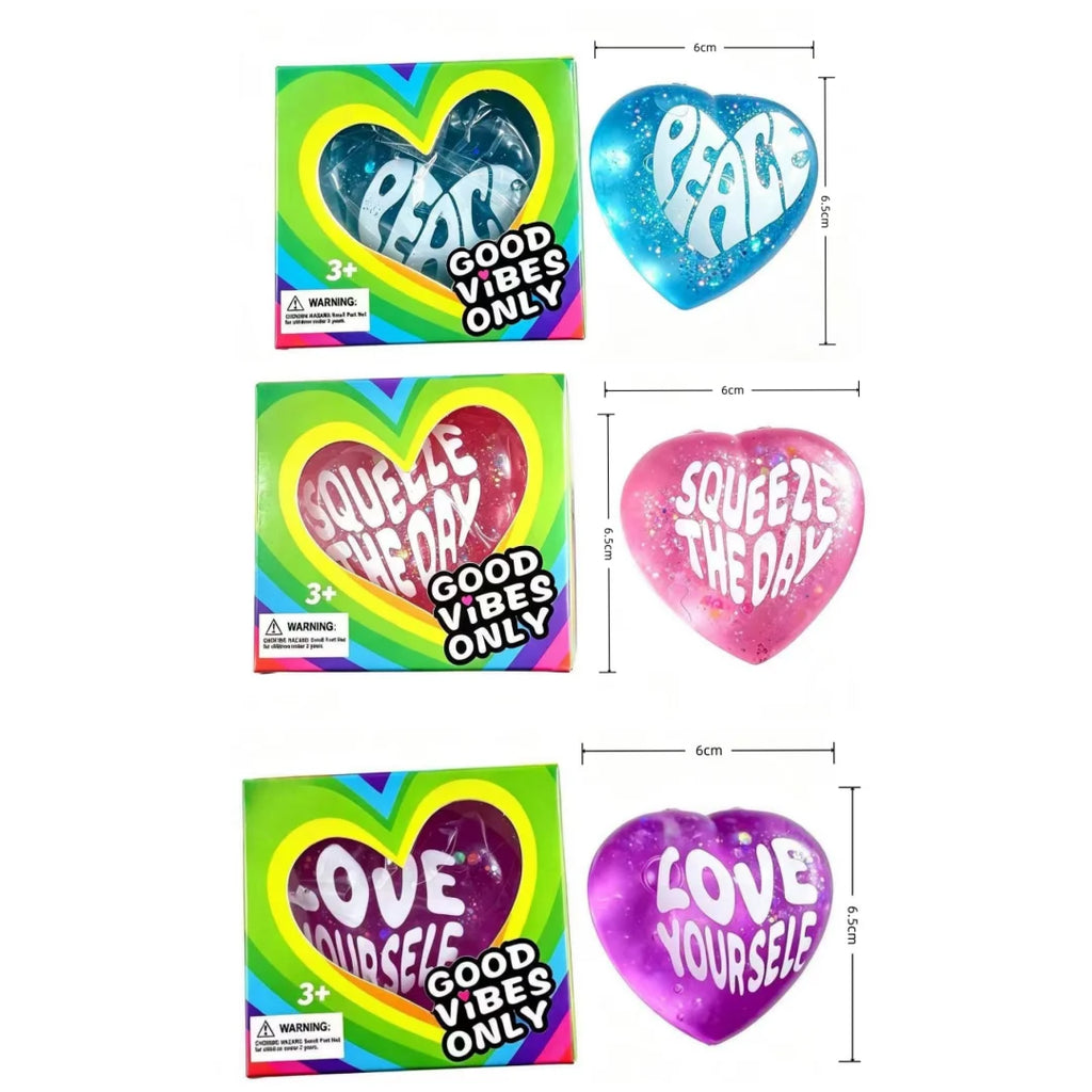 Heart-Shaped Squishy Toy, Soft and Comfortable to the Touch, Non-Sticky, Quick to Bounce Back, Cute and Compact, Portable Palm-Sized Toy. Size: 4Cm*3.8Cm/6.5Cm*6Cm Atypical Journey Store