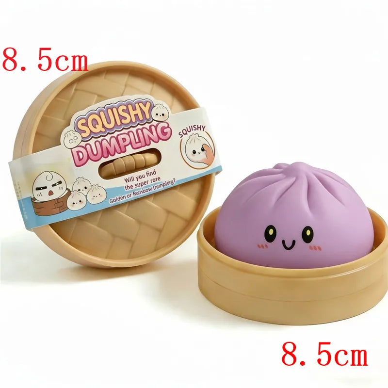 5.5/8.5cm Stress 1-12Pcs Dumpling Squash Toy Dampaline Squishy with Box Dumplings Sensory Squeeze Toy for  Relief Gift Birthday Atypical Journey Store