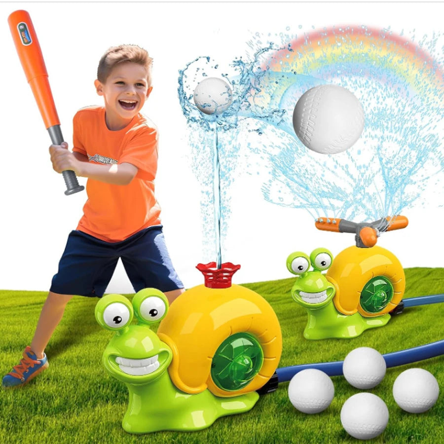Kids Snail Water Sprinkler Toy - Automatic Outdoor Baseball Game for Fun Summer Play Atypical Journey Store