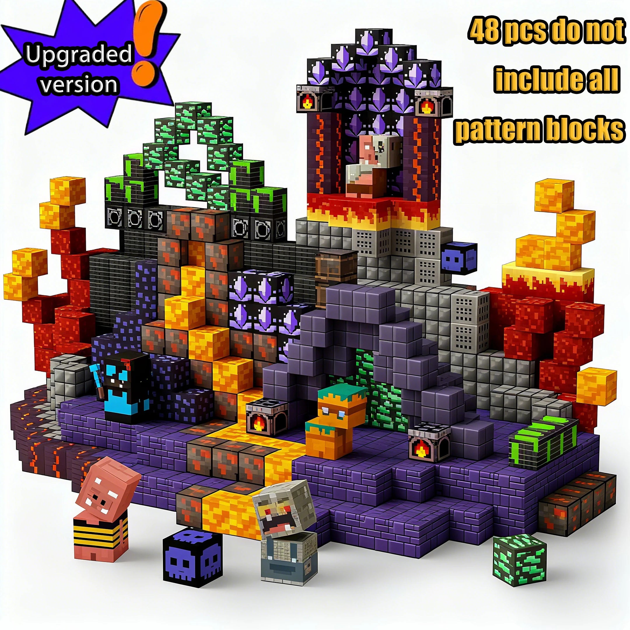 Magnetic Building Blocks Mine World Magnetic Mine Exploration Construction Brick Cube STEM Toy Set Gift for Boy Girl Children Atypical Journey Store