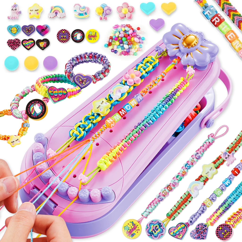 DIY Bracelet Making Kit for Girls - Children's Art And Craft Jewelry Rope Weaving Set Toy Suitable for Ages 6-12 Gift Atypical Journey Store