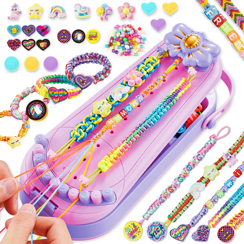 DIY Bracelet Making Kit for Girls - Children's Art And Craft Jewelry Rope Weaving Set Toy Suitable for Ages 6-12 Gift Atypical Journey Store