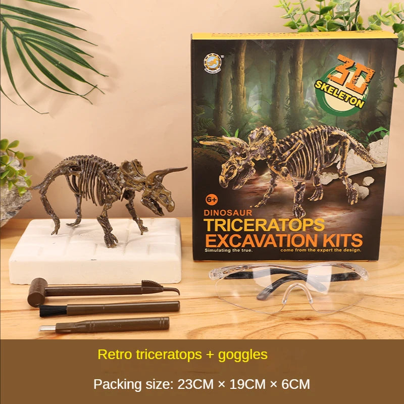 Jurassic World Kids Dinosaur Toy DIY Fossil Archaeology Excavation Kit Skeletons Dig Stem Science Educational Toys for Children Atypical Journey Store