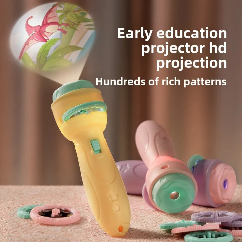 Educational Projector Flashlight Toy for Kids - Luminous Cartoon Patterns for Early Learning and Development Atypical Journey Store