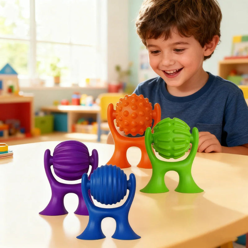 2PCS Sensory Silicone Fidget Toys with Spinning Suction Cups for Anxiety Relief Atypical Journey Store