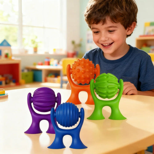 2PCS Sensory Silicone Fidget Toys with Spinning Suction Cups for Anxiety Relief Atypical Journey Store