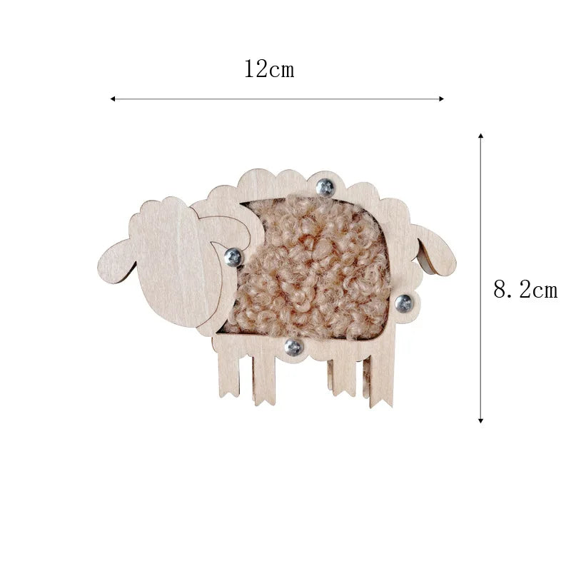 Baby DIY Montessori Busy Board Wooden Accessories Castle Animal Letters Number Movement Educational Toys For Children Gifts Atypical Journey Store