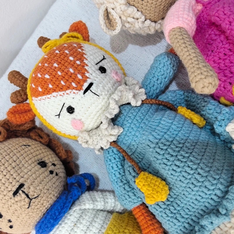 Crochet Lamb Lion Baby Stuffed Animal - Handmade Soothing Toy for Newborns, Sleep Aid & Photography Prop Atypical Journey Store