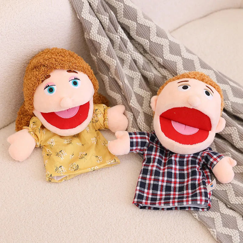 28-33cm Kids Plush Finger & Hand Puppet Popular Activity Boy Girl Role Play Bedtime Story Props Family Role Playing Toys Doll Atypical Journey Store