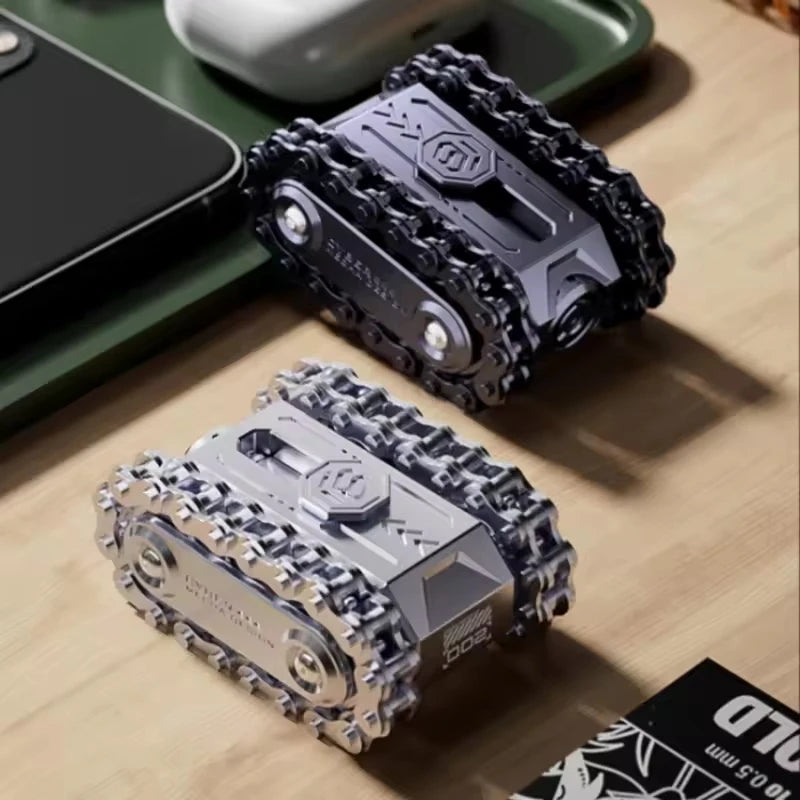 EDC Metal Fidget Spinner Tank 002 Gear Roller Desk Toy Relieving Stress Sensory Toys Anti Stress Fidget Fidgeting Toys Atypical Journey Store