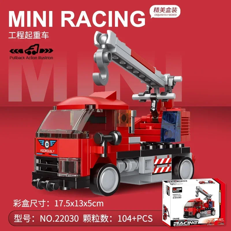 Racing Car Bus Engineering Vehicle Ambulance Pull Back Model Building Blocks Brick Toys Children Boys Compatible With Lego Atypical Journey Store