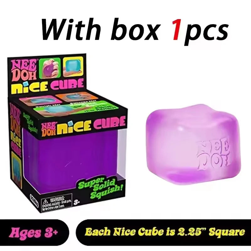 Schylling NeeDoh Nice Cube Sensory Squeeze Toy with Super Solid Squish Stress Relief Anxiety Sensory Tool Stress Reliever Toys Atypical Journey Store