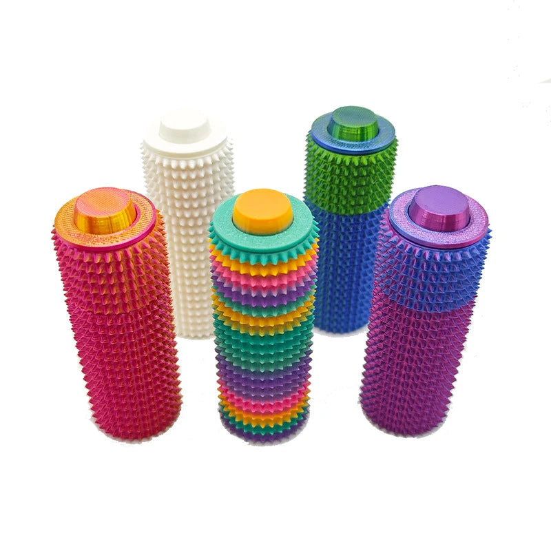 Sensory Roller Fidget Toy Clicker Tactile Spikes for Anxiety Stress Relief Pain Stimming Autism Over Stimulation with Lanyard Atypical Journey Store